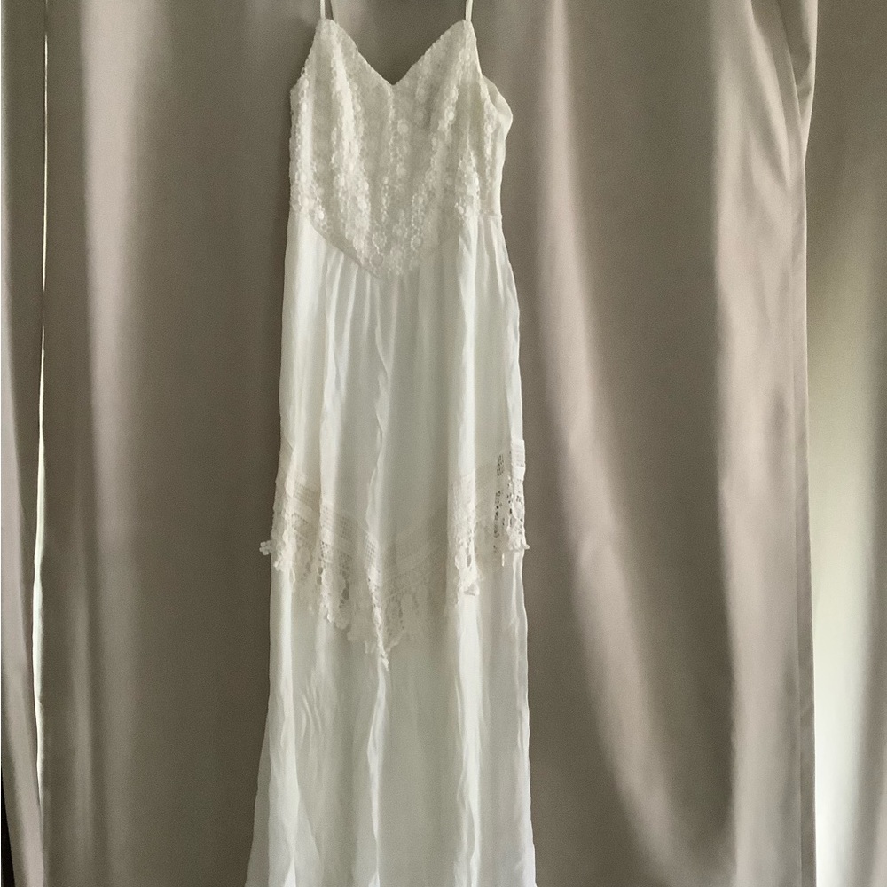 Off white long summer dress